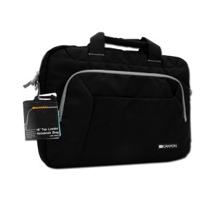 CANYON Top loader for up to 16" laptop, Juoda pilka